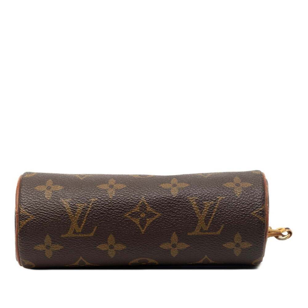 LOUIS VUITTON Brown Monogram Leather Papillon Pouch - Picture 3 of 5